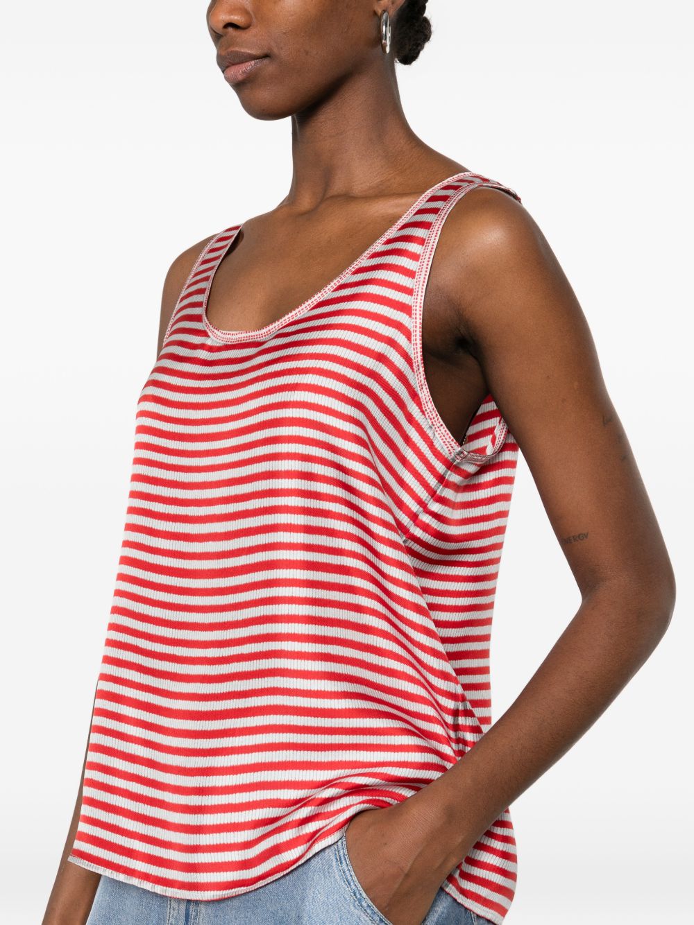 Pierre Louis Mascia Striped silk top