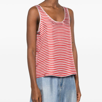 Pierre Louis Mascia Striped silk top