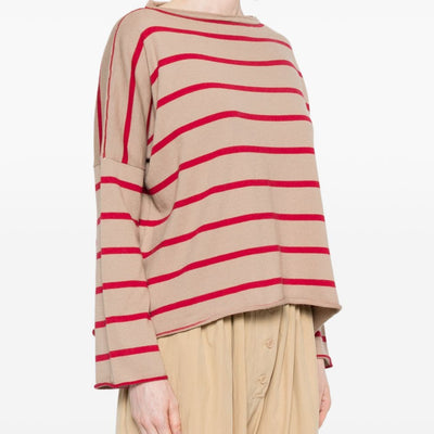 Beyou Cashmere and cotton striped sweater