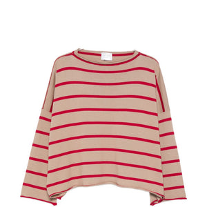 Beyou Cashmere and cotton striped sweater