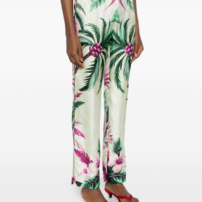 F.R.S . Printed silk trousers