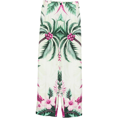 F.R.S . Printed silk trousers
