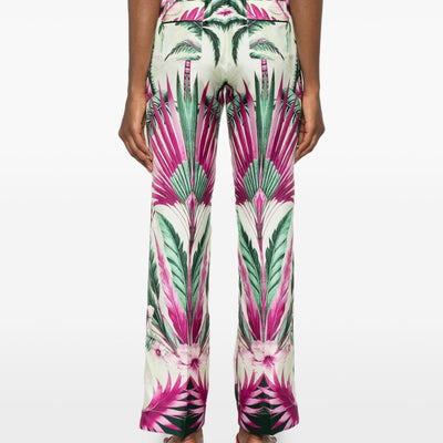 F.R.S . Printed silk trousers