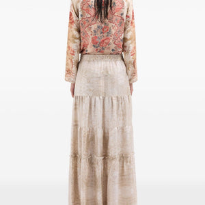 Pierre Louis Mascia Silk long skirt