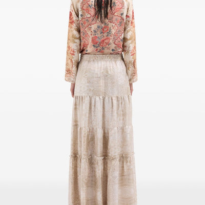 Pierre Louis Mascia Silk long skirt