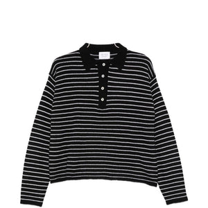Beyou Cashmere striped polo shirt