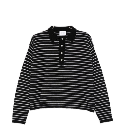 Beyou Cashmere striped polo shirt