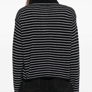 Beyou Cashmere striped polo shirt
