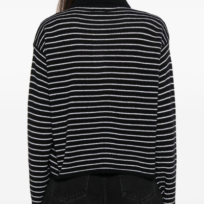 Beyou Cashmere striped polo shirt