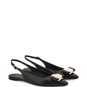 Ferragamo New Vara Plate Flat Slingback