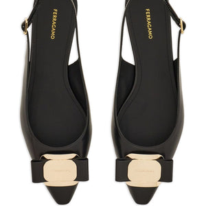 Ferragamo New Vara Plate Flat Slingback