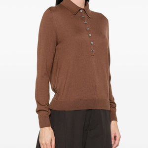Beyou Cashmere and silk polo sweater