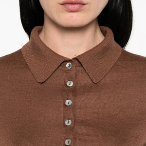 Beyou Cashmere and silk polo sweater