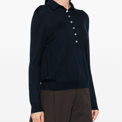 Beyou Cashmere and silk polo sweater