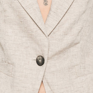 Emporio Armani Linen single-breasted jacket