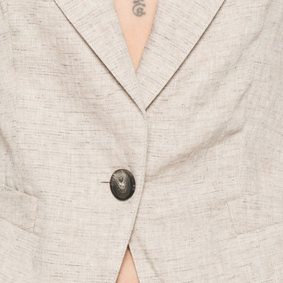 Emporio Armani Linen single-breasted jacket
