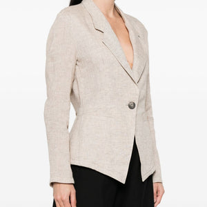 Emporio Armani Linen single-breasted jacket