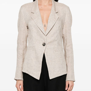 Emporio Armani Linen single-breasted jacket