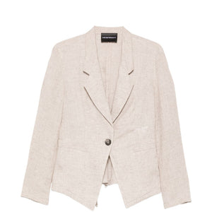 Emporio Armani Linen single-breasted jacket