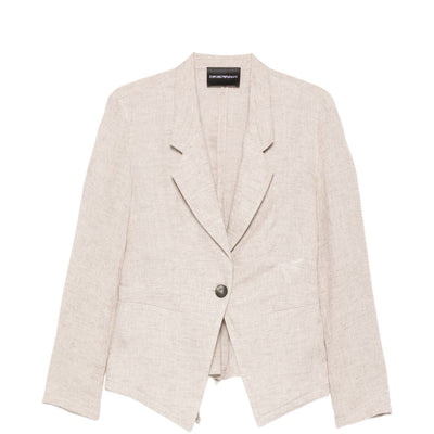 Emporio Armani Linen single-breasted jacket