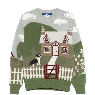 Junya Watanabe Printed cotton crewneck sweater