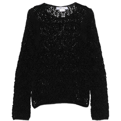 Comme Comme Open-knit crewneck sweater