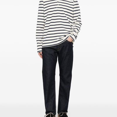 Junya Watanabe Striped cotton polo shirt