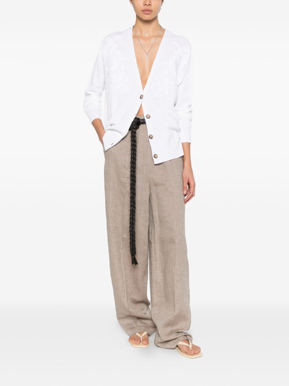 Ermanno Firenze V-neck Cotton blend v-necked cardigan