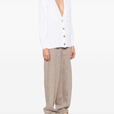 Ermanno Firenze V-neck Cotton blend v-necked cardigan