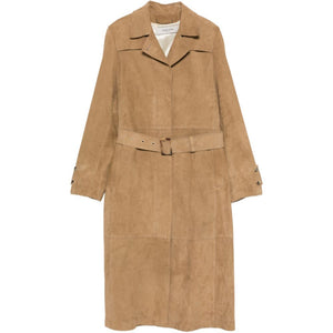 Golden Goose Suede leather trench coat