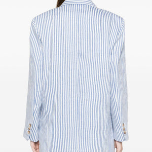 White Sand Linen blend single-breasted jacket