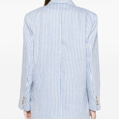 White Sand Linen blend single-breasted jacket