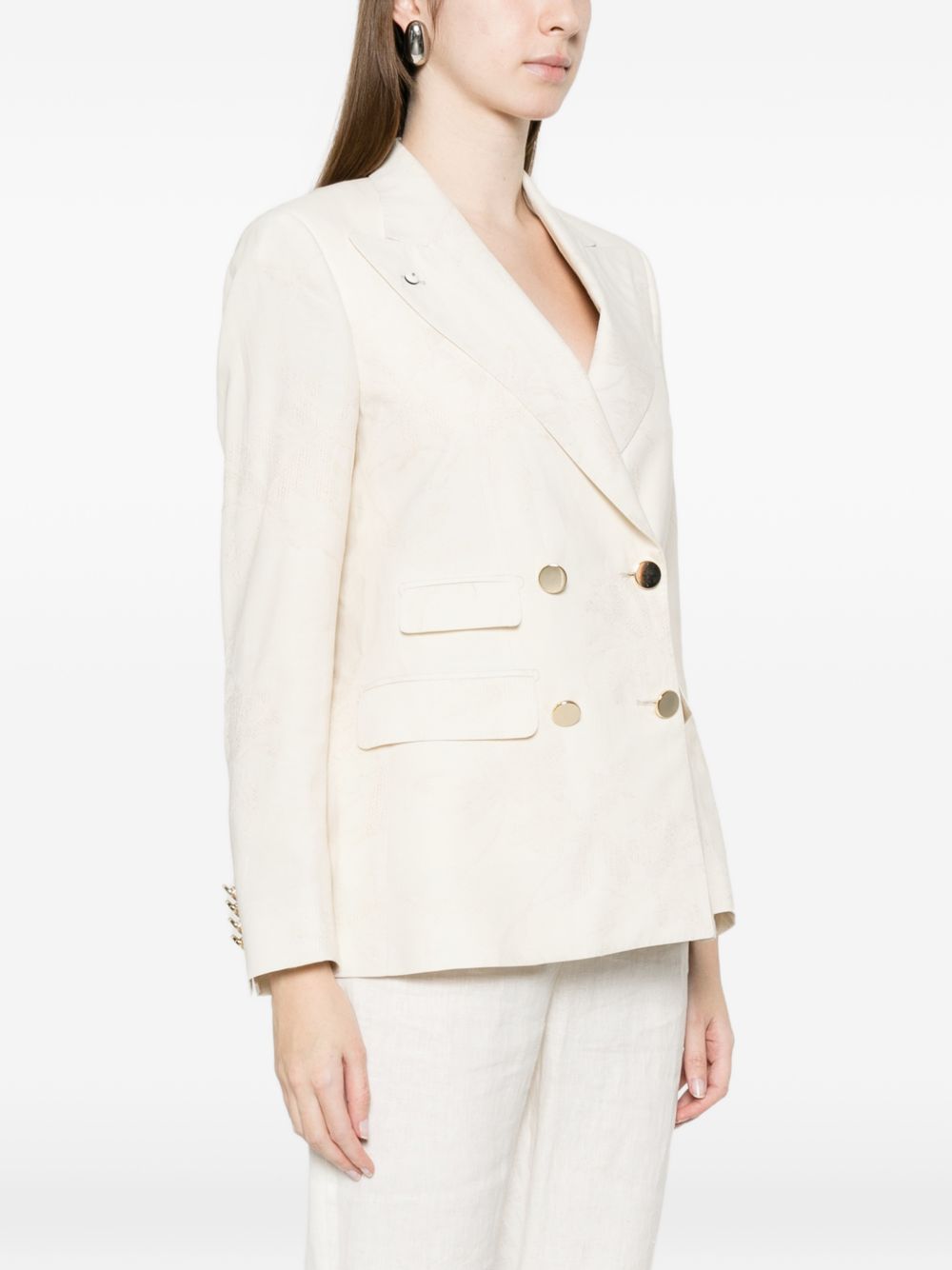 L.B.M. 1911 Linen blend double-breasted jacket