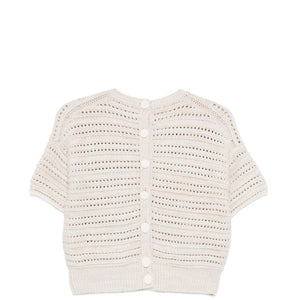 Emporio Armani Cotton open-knit cardigan