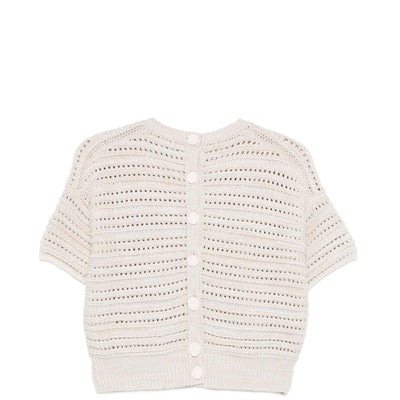 Emporio Armani Cotton open-knit cardigan