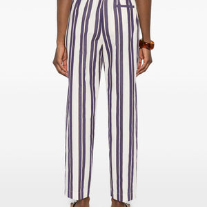 Forte Forte Striped drawstring trousers