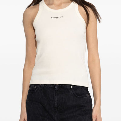 Maison Kitsuné Maison KitsunÃ© Logo cotton tank top