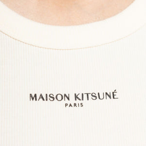 Maison Kitsuné Maison KitsunÃ© Logo cotton tank top
