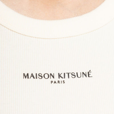Maison Kitsuné Maison KitsunÃ© Logo cotton tank top