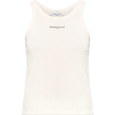 Maison Kitsuné Maison KitsunÃ© Logo cotton tank top