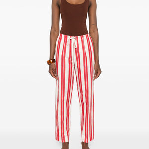 Forte Forte Striped drawstring trousers