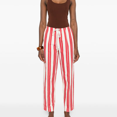 Forte Forte Striped drawstring trousers