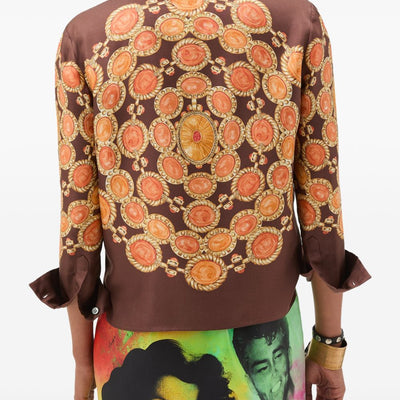 Versace Printed silk shirt
