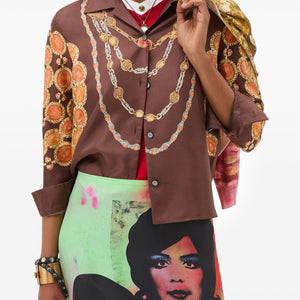 Versace Printed silk shirt