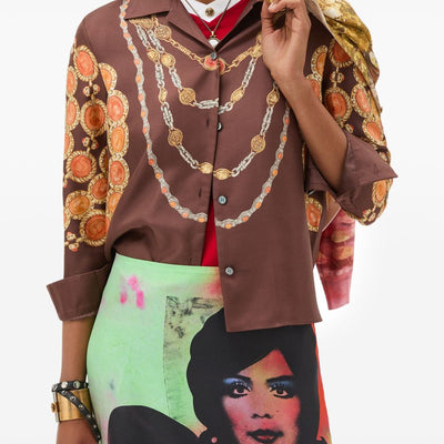 Versace Printed silk shirt