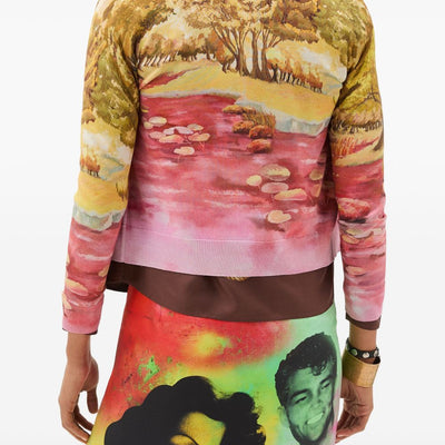 Versace IT Printed silk cardigan