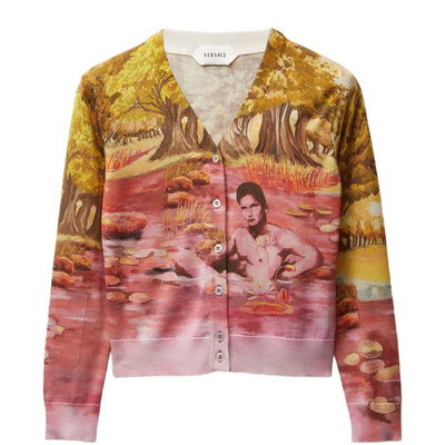 Versace IT Printed silk cardigan