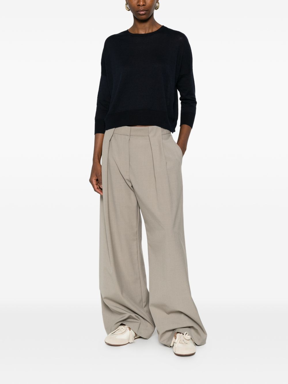 Base Linen and cotton blend sweater