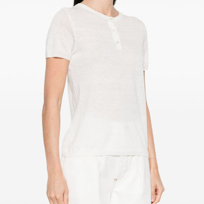 Base Linen and cotton blend t-shirt