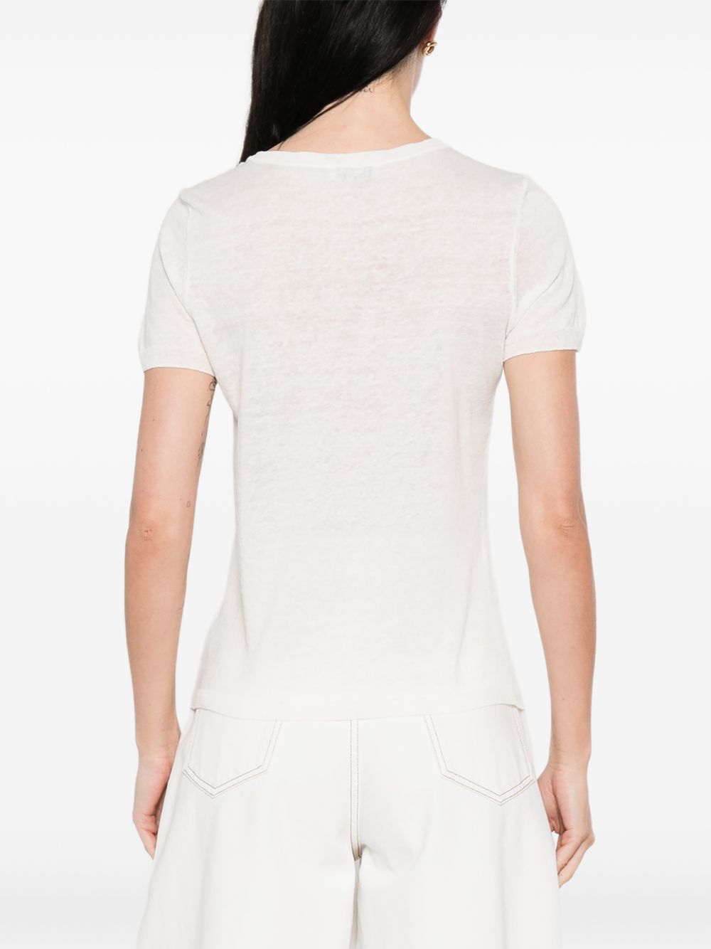 Base Linen and cotton blend t-shirt